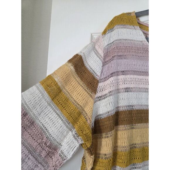 Soft Surroundings Striped Open Knit Sweater Plus Size 2X - Picture 5 of 12